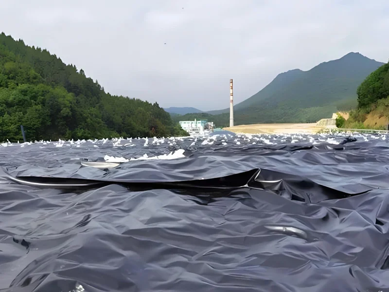 Projet de membrane d'étanchéité en PEHD pour décharge