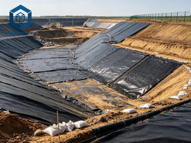 Bâches Pour Grands Bassins Géo Membrane pour Mines et Sites d’Enfouissement